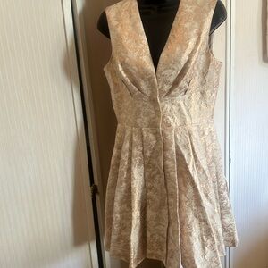 Beautiful Rachel Zoe V-neck gold dress size 8